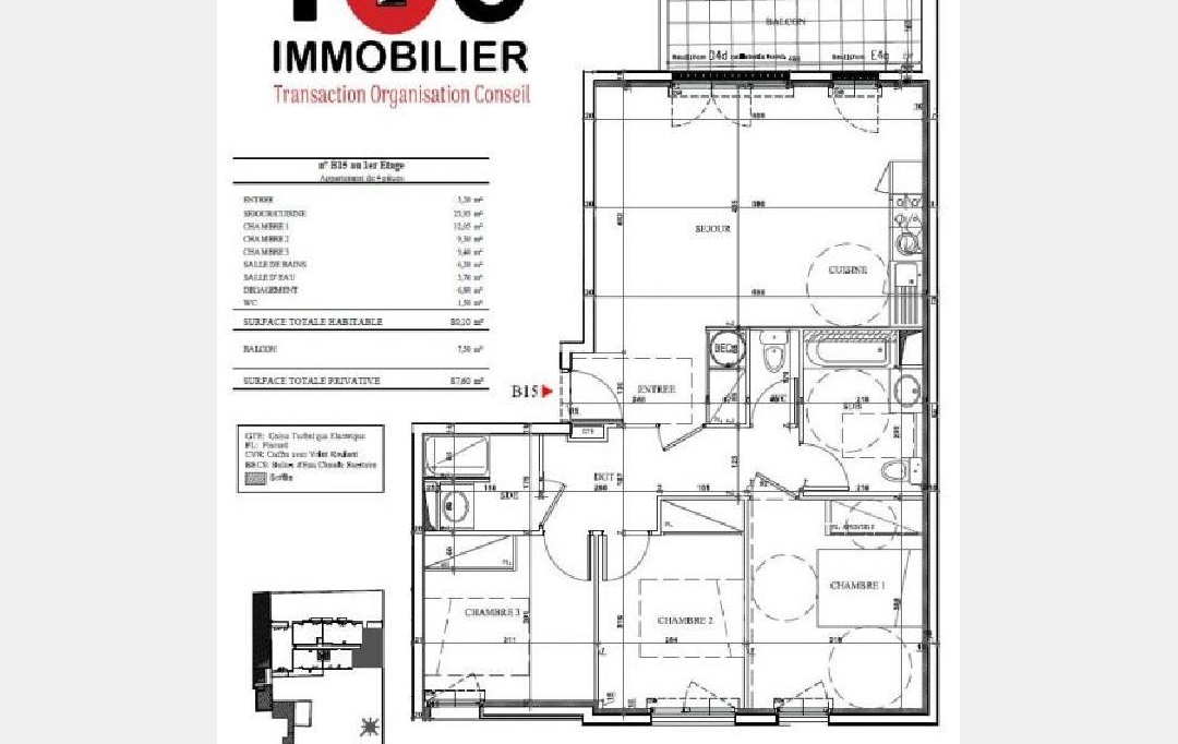 Annonces COURBEVOIE : Apartment | ARGENTEUIL (95100) | 79 m2 | 258 530 € 