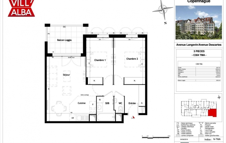 Annonces COURBEVOIE : Appartement | LE PLESSIS-ROBINSON (92350) | 60 m2 | 379 000 € 